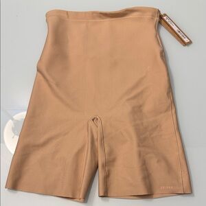 SKIMS High-Waist Sculpting Shapewear Shorts in Nude